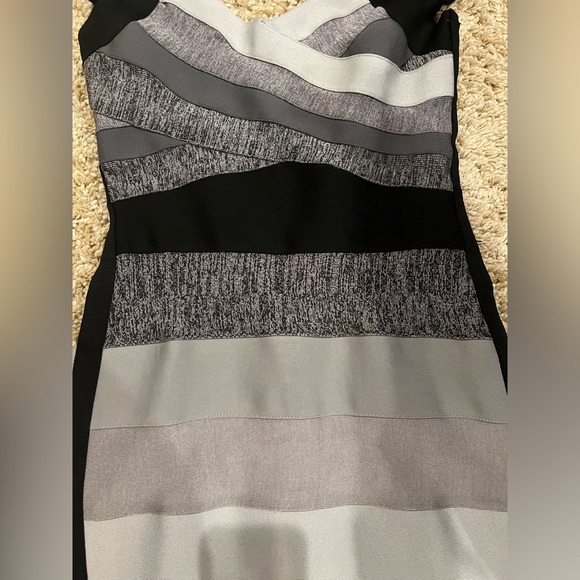 Venus Dress Bandage Gray Multi Gradient Ombre Color Block - Picture 6 of 7